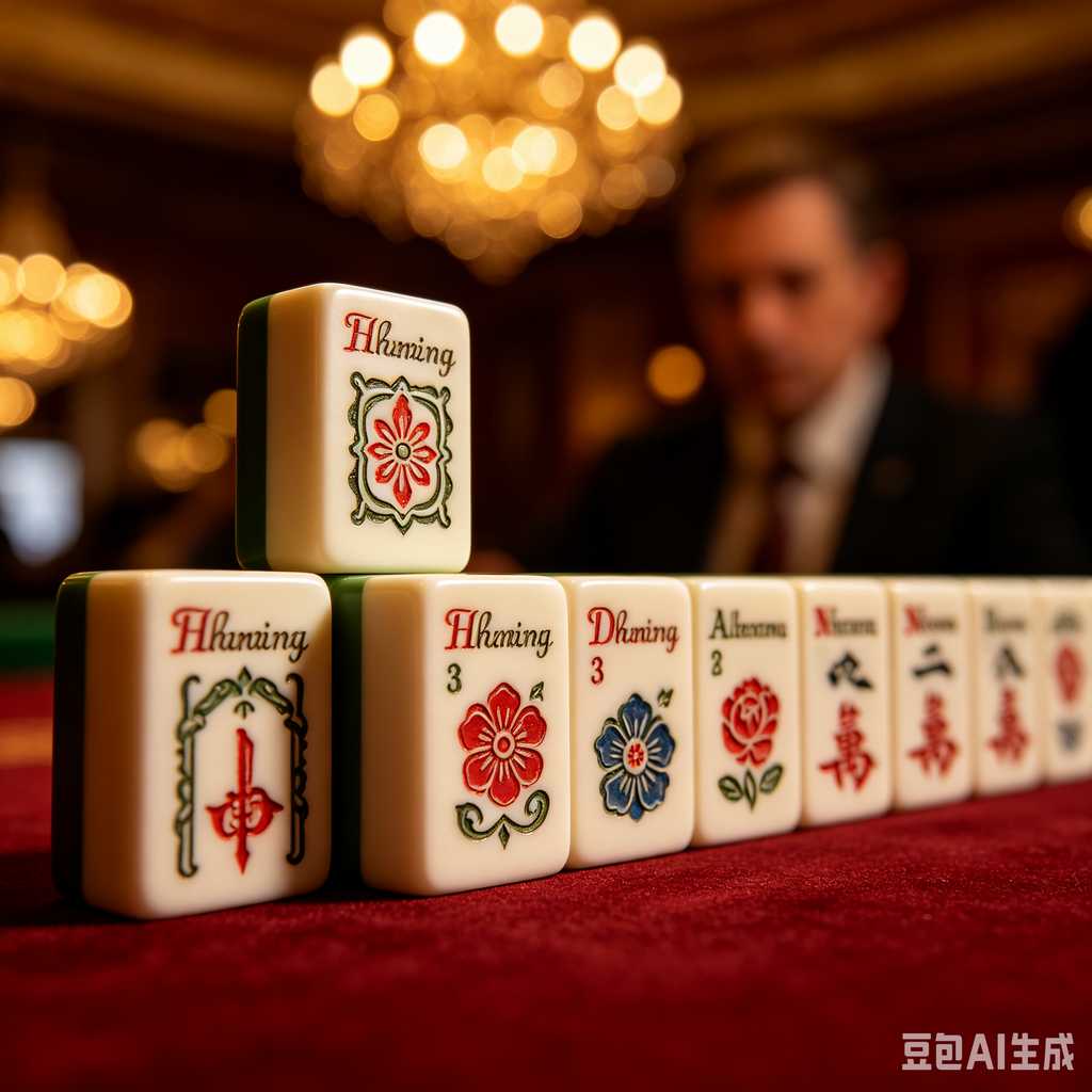 unique text mahjong tiles design
